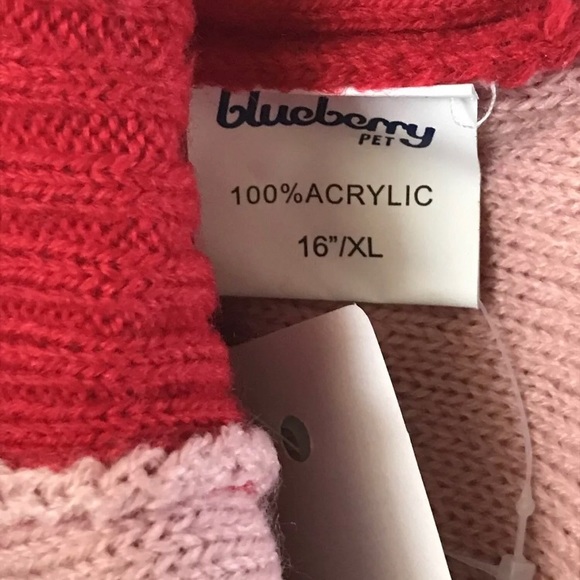 🐕 Blueberry Pet Red Sweater Dog Size XL/16” - Picture 6 of 9